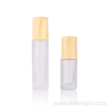 Cosmetic essential oil roller frosted glass bottle